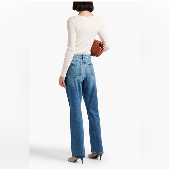 Frame Ribbed Zip Long Sleeve Top (Small) - Picture 3 of 5